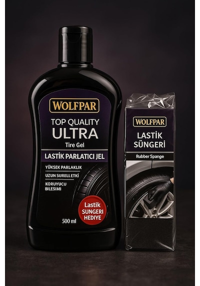 Top Quality Ultra Lastik Parlatıcı Jel -500 Ml. & Sünger li Diğer
