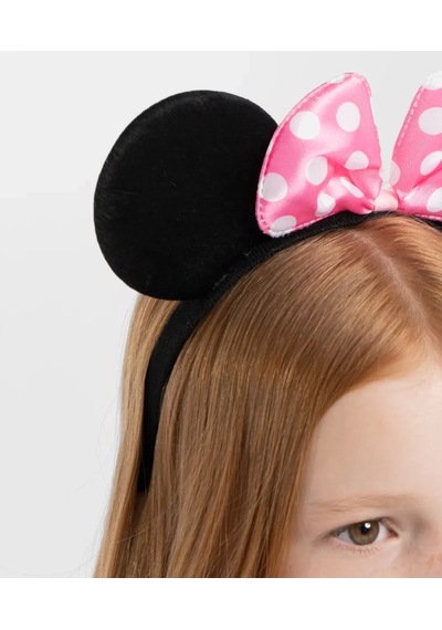 Pembe Fiyonklu Minnie Mouse Tacı Mini Kulak