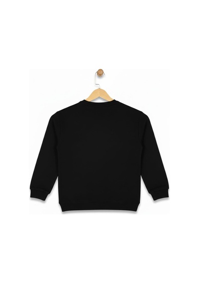 Baglan Erkek Çocuk Önü Baskılı Sweatshirt Bgl-st05235 Siyah