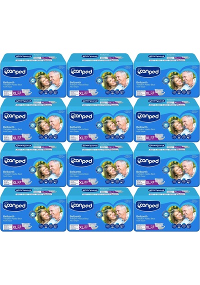 Canped Yetişkin Bezi Bel Bantlı Tekstil Yüzey Xl 276 Adet