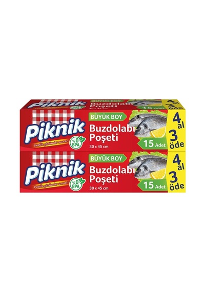 Piknik Buzdolabı Poşeti 4al3öde Büyük 15&apos Li