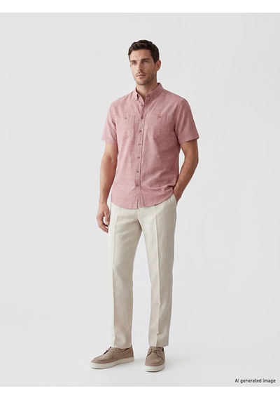 Lcwaıkıkı Classic Turuncu Regular Fit Poplin Erkek Gömlek