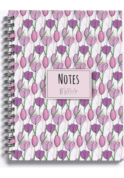 Tulip-midi 14x20 Çizgili Defter Lila