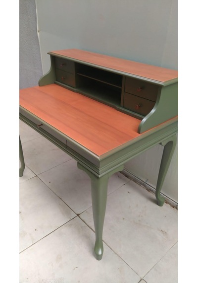 St Klasik Model Kayın Aslan Ayak Kütüphane Parlak Ceviz Yeşil Uyum 1448bng90140çalışma Masa Ceviz