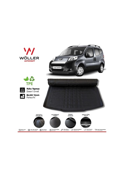 Peugeot Bipper Bagaj Havuzu 2007 2020 Arası 3D Wöller Ultraflex