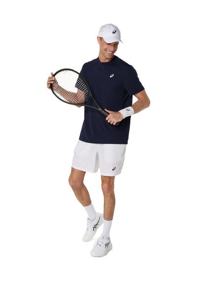 Asics Court Ss Top Erkek Lacivert Kısa Kollu Tshirt 2041a339-400 Lacıvert