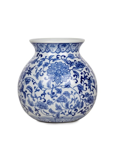 Bleu Blanc Vazo 19 Cm Çok Renkli
