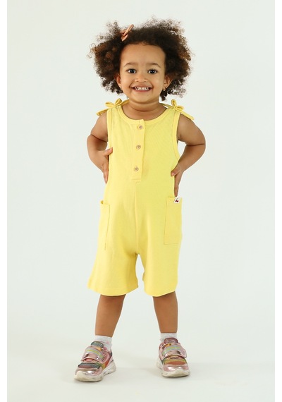 Harika Kids Kız Çocuk Nakışlı Basic Tulum Çok Renkli