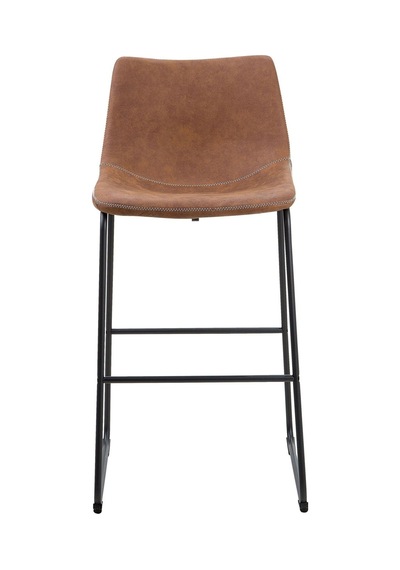 Beliani Belıanı Franks 2 Li Retro Bar Sandalyesi Seti, 72 Cm Oturma Yüksekliği, Kavisli Sırtlık Kahverengi