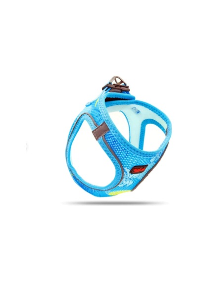 Air-mesh Harness Köpek Göğüs Tasması Yaprak Ve Okyanus Desenli Özel Seri Mavi