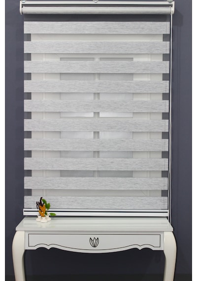 Açık Gri Bambu Zebra Perde Güneşlik Açık Gri Bambu Zebra Perde Güneşlik