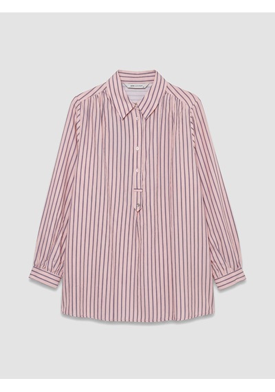 Lcw Everyday Pembe Çizgili Kadın Gömlek Tunik