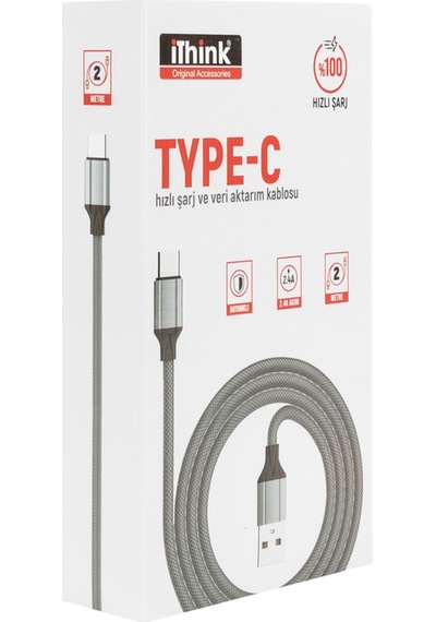 Ithink K42C Usb To Type-C Hızlı Şarj Veri Aktarım Kablosu