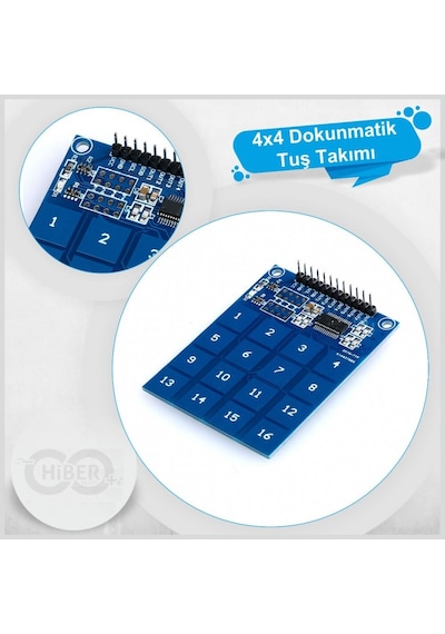 Hiberbilişim 4X4 Kapasitif Dokunmatik Tuş Takımı