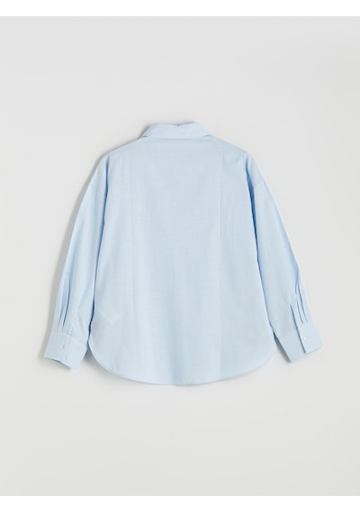 Lcw Vision Mavi Oversize Kadın Gömlek