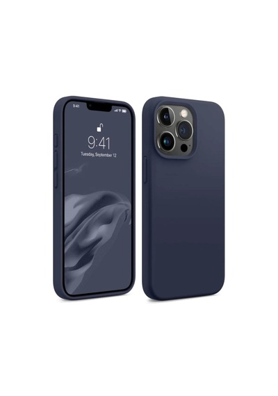 Bix İphone 15 Pro Silikon Kılıf Magsafe Uyumlu Güçlü Koruma Darbe Emici Gece Mavisi Gece Mavi