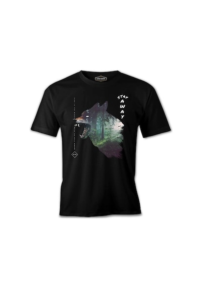 Wild Wolf İn The Forest Siyah Erkek Tshirt 001