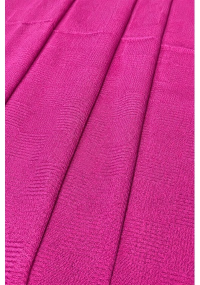 %100 Pamuk Dokuma Pike Çift Kişilik 200x230 Dama Desenli Saçaklı Pike Yatak Örtüsü Pembe