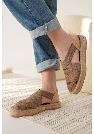 Trendella Kadın Vizon Espadril Ayakkabı Tr19my01d Kırmızı