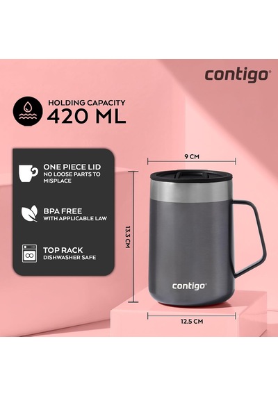 Streeterville Vakumlu Masa Kupasi 420 Ml Antrasit Çok Renkli