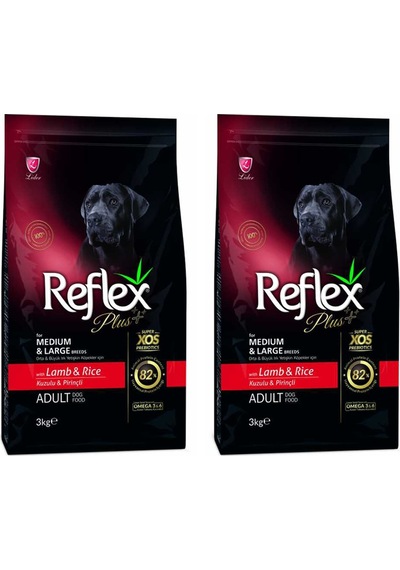 Reflex Plus Kuzu Etli Yetişkin Köpek Maması 2 x 3 KG