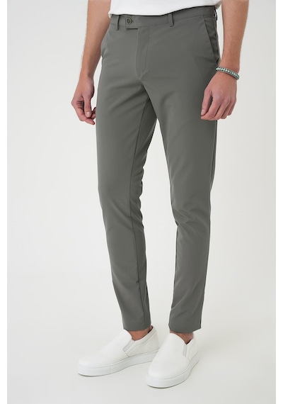 Efor Slim Fit Yan Cepli Düz Esnek Casual Su Yeşili Pantolon P 1144 Su Yeşili
