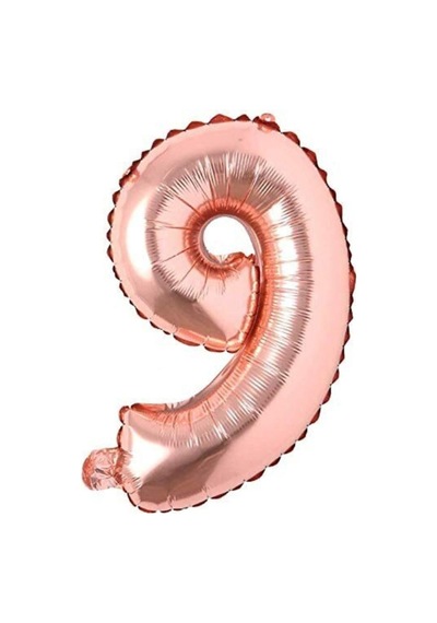 40 Inç 100 Cm Rose Gold Folyo Rakam Balon 9 A