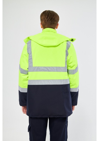 Parka Yeşil Lacivert Lacivert - Fosforlu Sarı