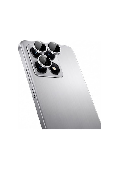Xiaomi 14t İle Uyumlu Kamera Lens Koruyucu Alüminyum Alaşım Çerçeveli Telefon Lensi Temperli Cam Koruma Gümüş