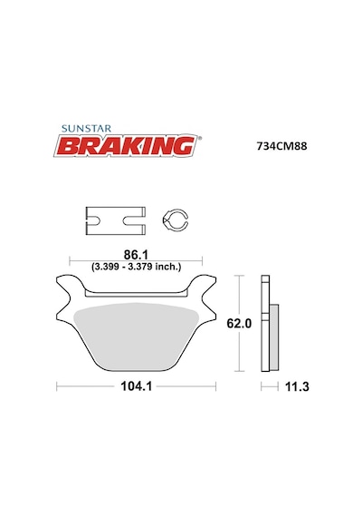 Sinterli Arka Fren Balatası Harley D. Xlh 883 Sportster 883cc 1990-2006