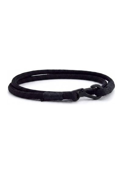 Siyah Paracord Metal Kanca Iki Sira Sarma Erkek Bileklik M011K Gri