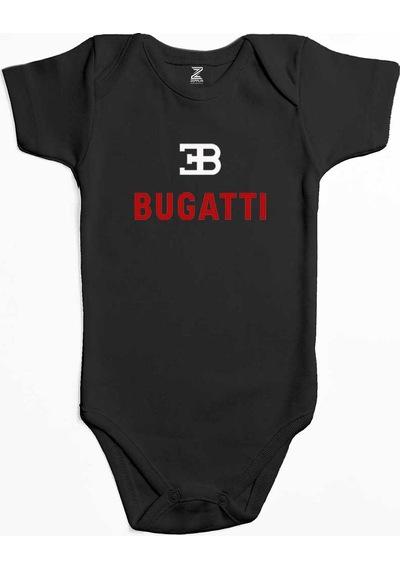 Zepplin Giyim Bugatti Logo Siyah Bebek Body Zıbın