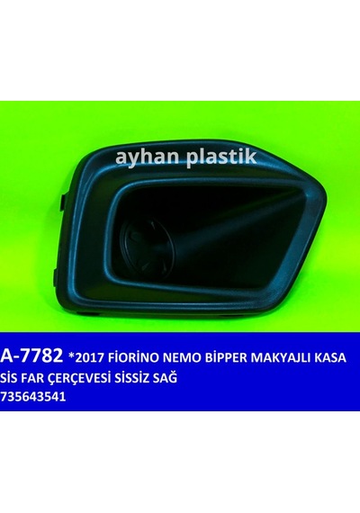 Techmrt Sis Far Çerçevesi Sissiz Sağ Fıat Fıorıno-nemo-bipper 17 Makyajlı Kasa