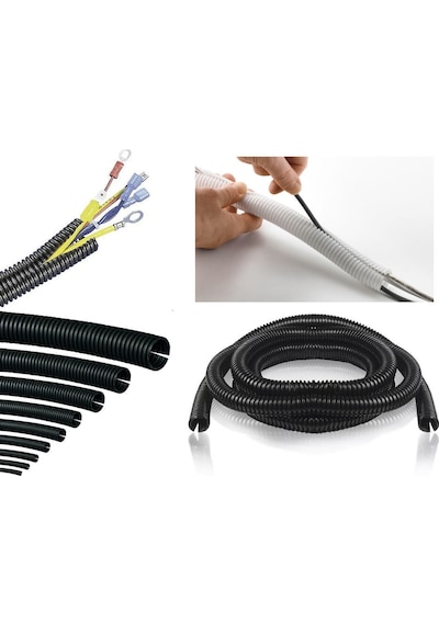 10 Metre 10mm Kablo Tesisat Gizleme Düzenleme Yarıklı Hortum