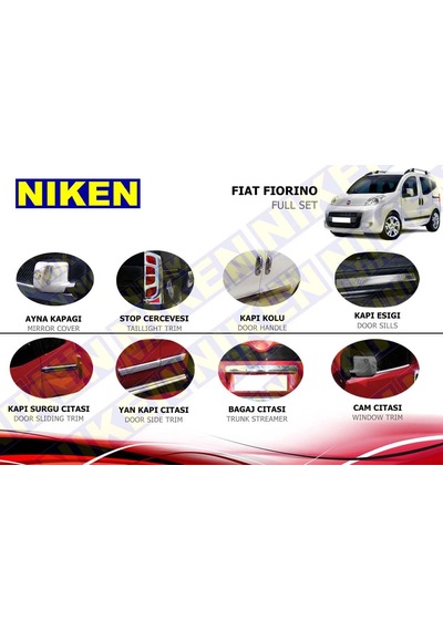 Fiat Fiorino Full Krom Seti Komple Nikelaj Kaplama 2008-