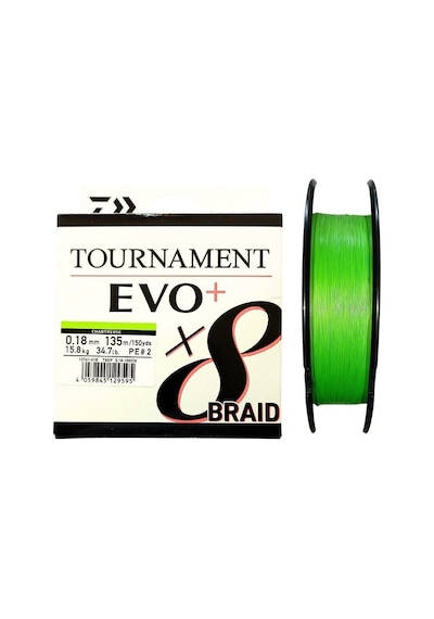 Daiwa Tournament Evo+ 135m 0.18mm 8x Chartreuse İp Misina