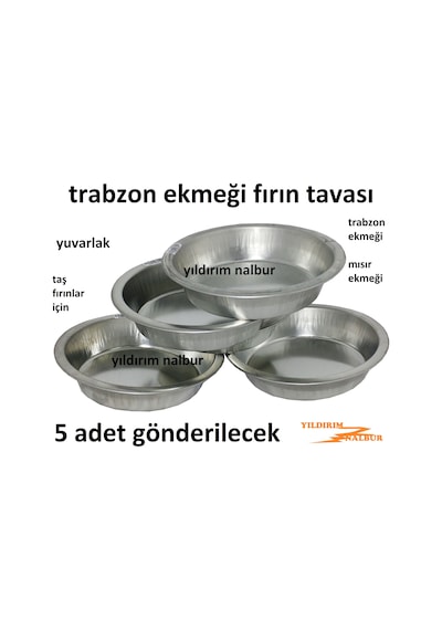 Trabzon Ekmeği 21.5cm Fırın Tavası Yuvarlak Mısır Ekmeği Odun Fır