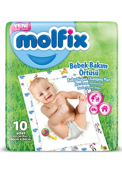 Molfix Bebek Bakım Örtüsü 60x60 Cm 10'lu