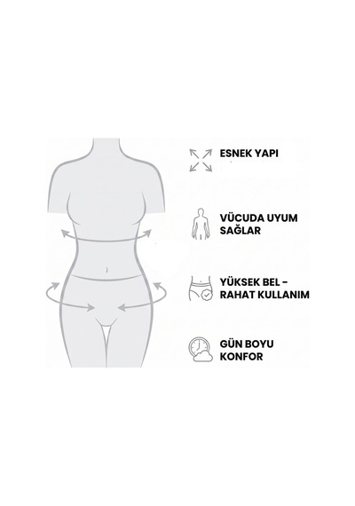 Seher Iç Giyim 6Lı Kadın Pamuklu Empirme Külot Yüksek Bel Bato