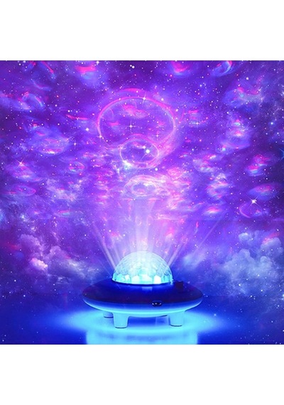 Techtic Ufo 3in1 Starry Galaxy Yıldız Gece Lambası Hoparlör Siyah
