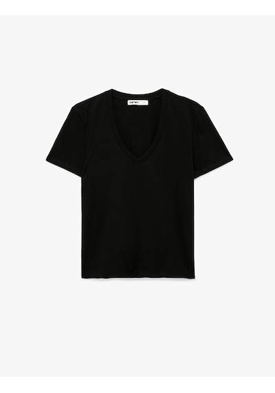 Koton Pamuklu Regular Fit Çok Renkli Basic V Yaka Kısa Kollu 3 Lü Tişört Seti Multıcolor 6sak60018ek Mavi