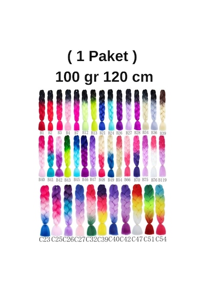 X-pression Afrika Örgüsü Ombreli Sentetik Saç 100 Gr 3 Renkler 23