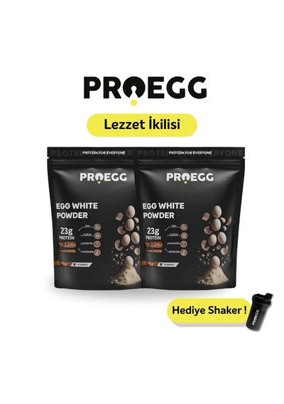 Lezzet İkilisi Paketi Yumurta Akı Protein Tozu / 2 Karamel Bisküvi Aromalı