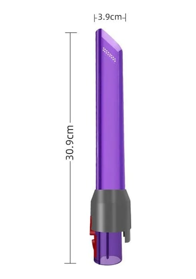 Dyson V7 V8 V10 V11 V15 Uyumlu Led Işıklı Mor Dar Uç & Çizmeyen Toz Fırçası 2'li Temizlik Seti