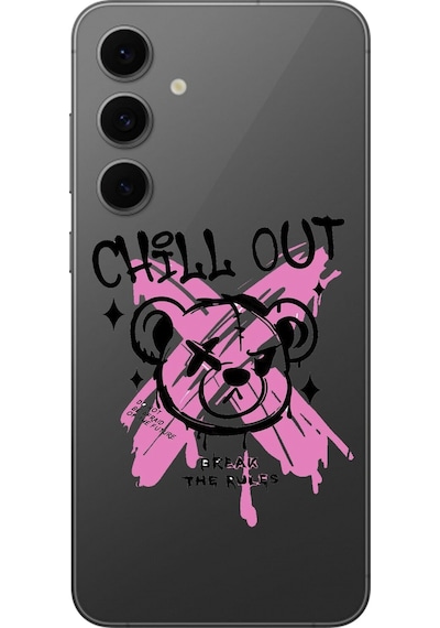 Samsung Galaxy S24 Fe Uyumlu Şeffaf Kılıf Graffiti 6 Tasarımlı