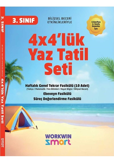 3. Sınıf 4x4'lük Tatil Tekrar Seti 12 Fasikül+bilişsel Etkinlikler-2025