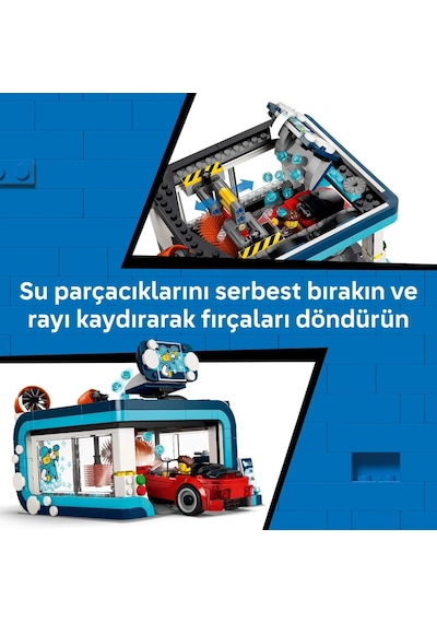 LEGO® City Otomatik Araç Yıkama 60497 - 6 Yaş ve Üzeri Çocuklar için 4 Minifigür İçeren Yaratıcı Oyuncak Yapım Seti (583 Parça)