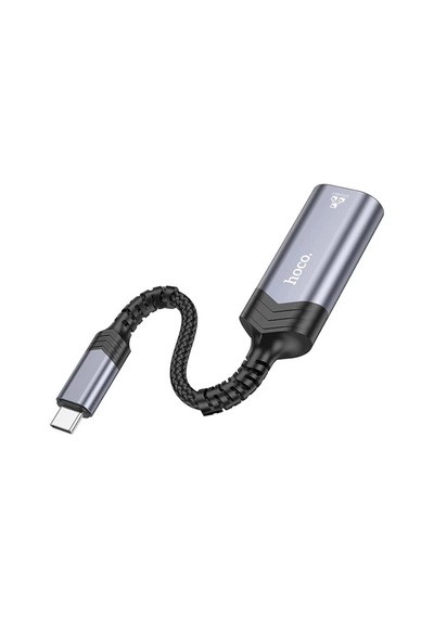 Hoco Ua26 Type-c Otg Rj45 İnternet Adaptörü Dönüştürücü 1000 Mbps- 5775 - Karbul2000-9175 Gri