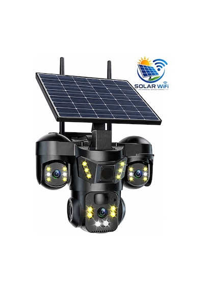 X5tech Rx-66ws 3 Kameralı Solar Wifi Ptz Ip Sesli Akıllı Güvenlik Kamera 3+3+3 Mp