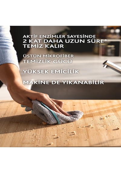 Vileda 2 Paket 3lü Pro Clean Enzim Teknolojili Mikrofiber Temizlik Bezi Vld0000000467 Renkli